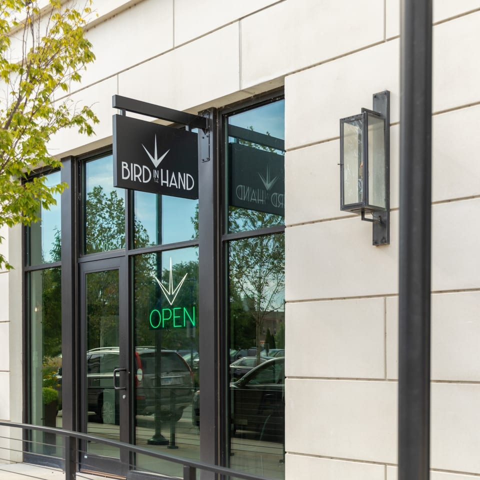 Restaurant storefront and entrance